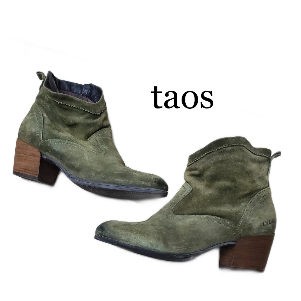 Taos Footwear Green Ankle Boots